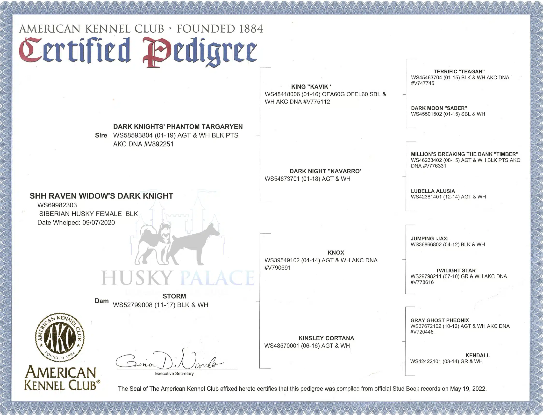 Reven’s pedigree Reven's pedigree